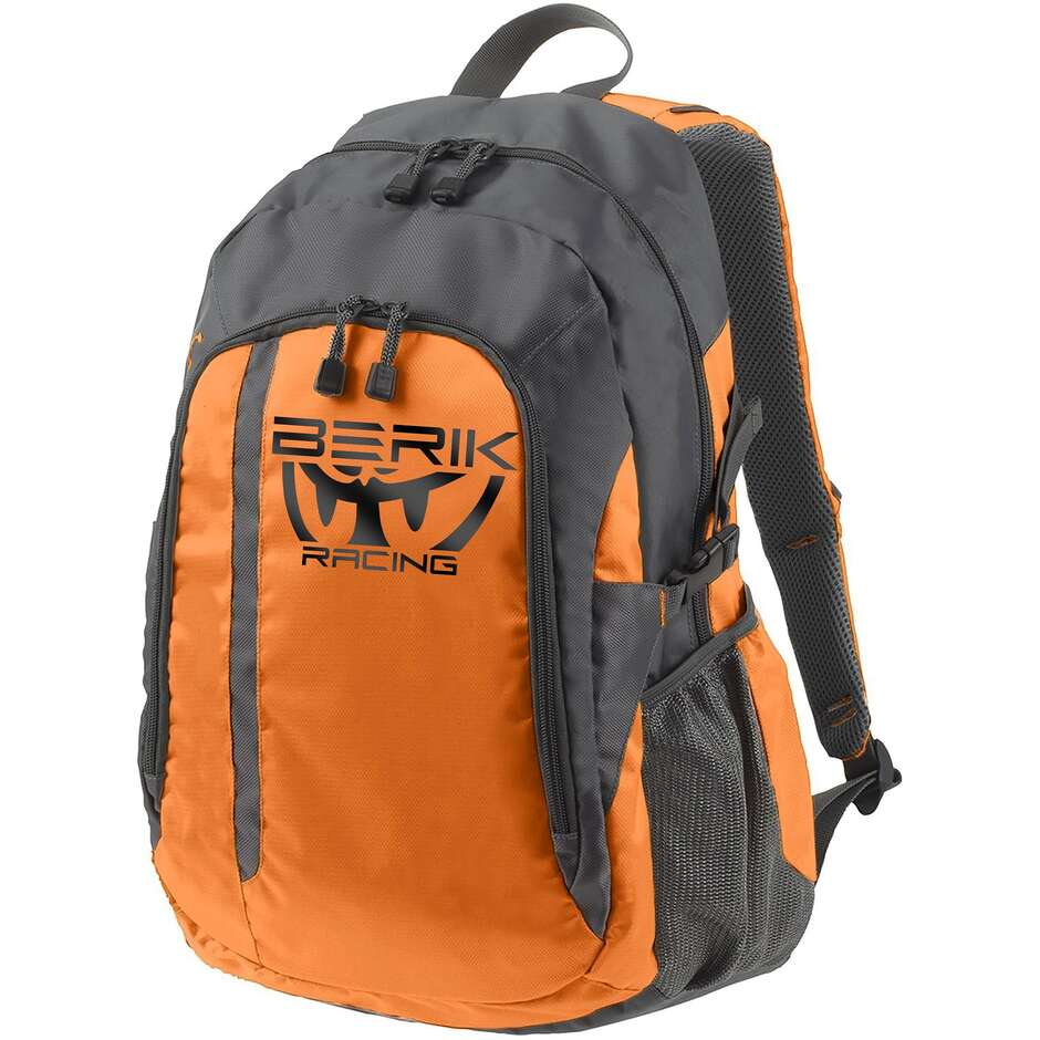 Berik 2.0 Logo 25 Black Orange Technical Motorcycle Backpack
