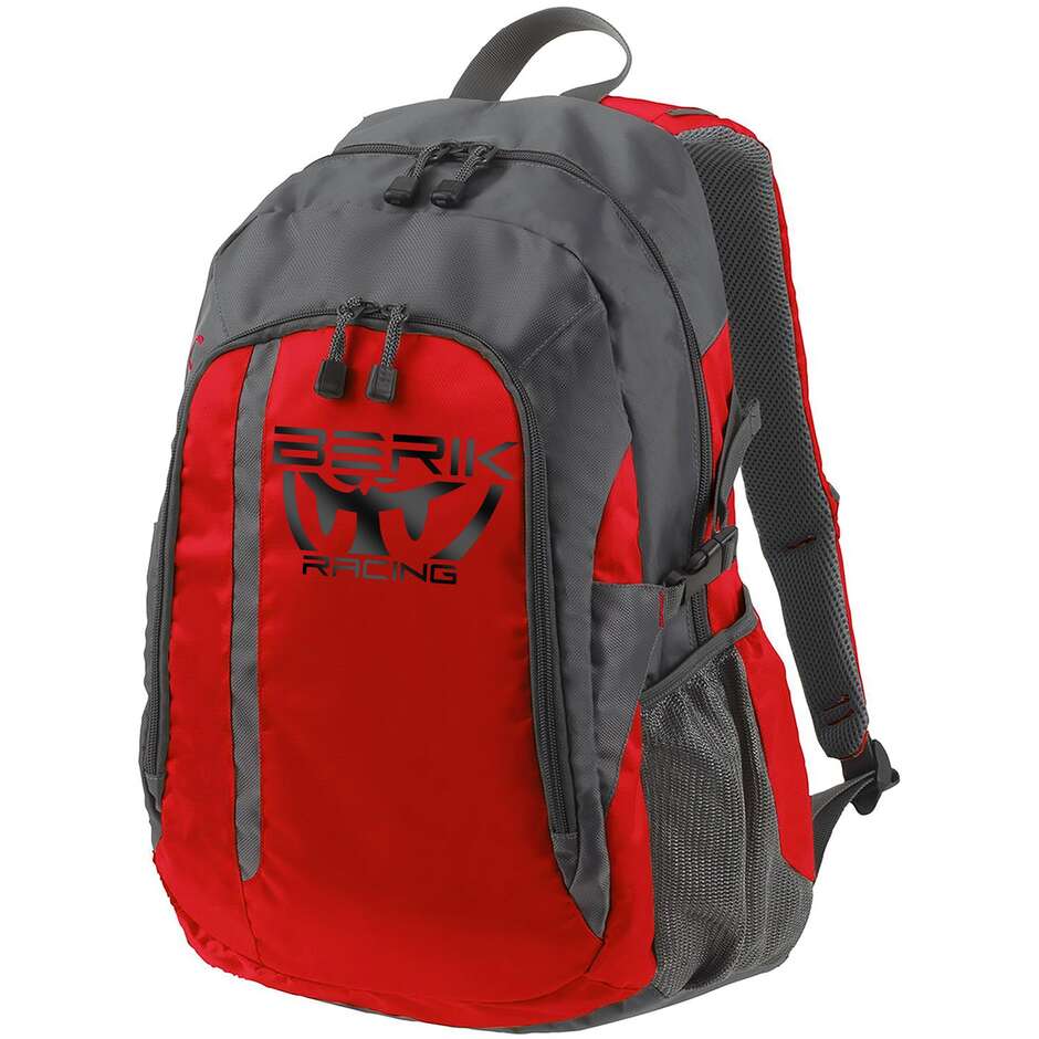 Berik 2.0 Logo 25 Black Red Technical Motorcycle Backpack