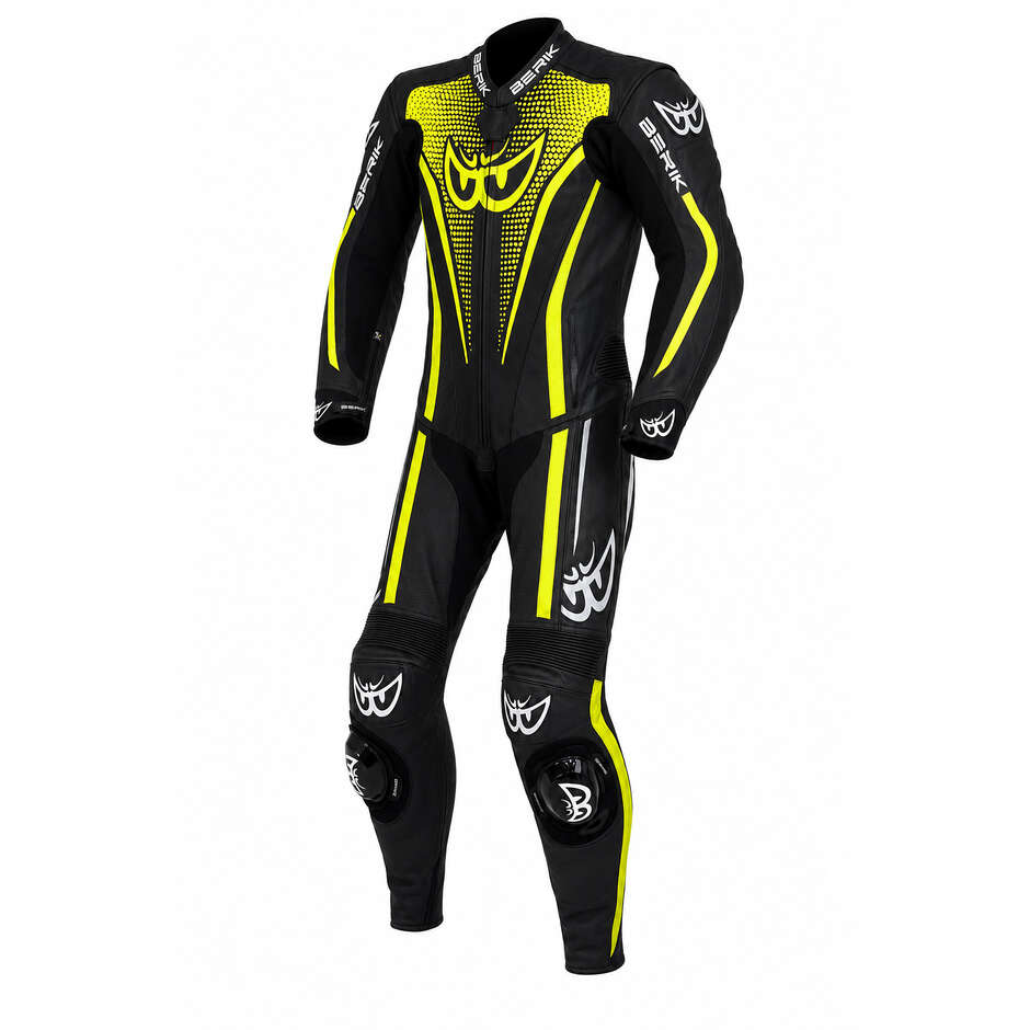Berik 2.0 LS1 221312 RSF Tech Pro Combinaison Moto Intégrale Noir Blanc Jaune Fluo