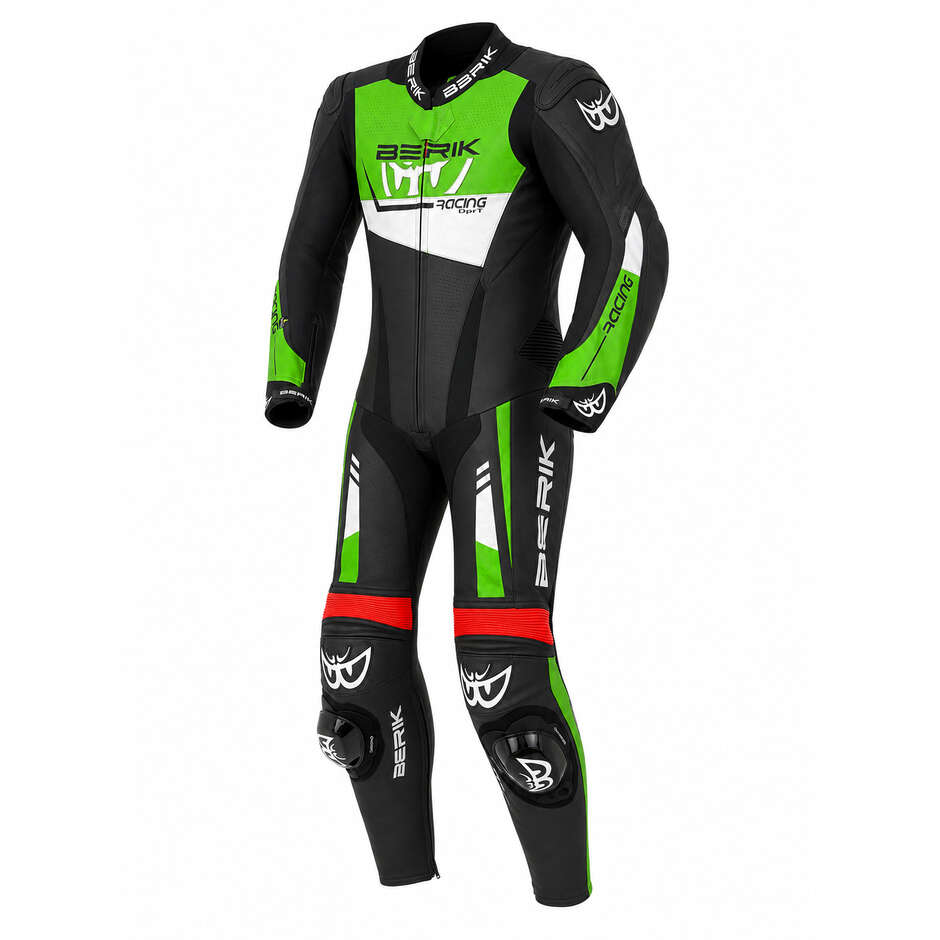 Berik 2.0 LS1-251390 Black Green Professional Leather Motorcycle Suit