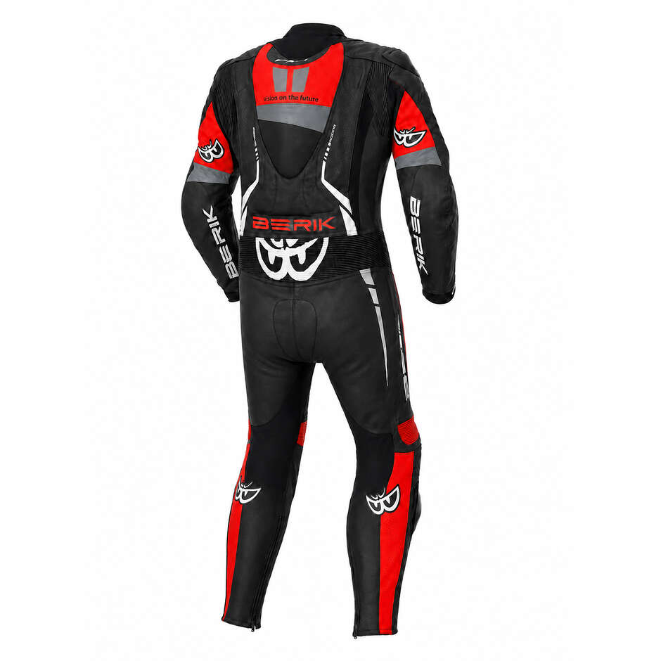 Berik 2.0 LS1-251390 Professioneller Motorrad-Lederanzug Schwarz Rot