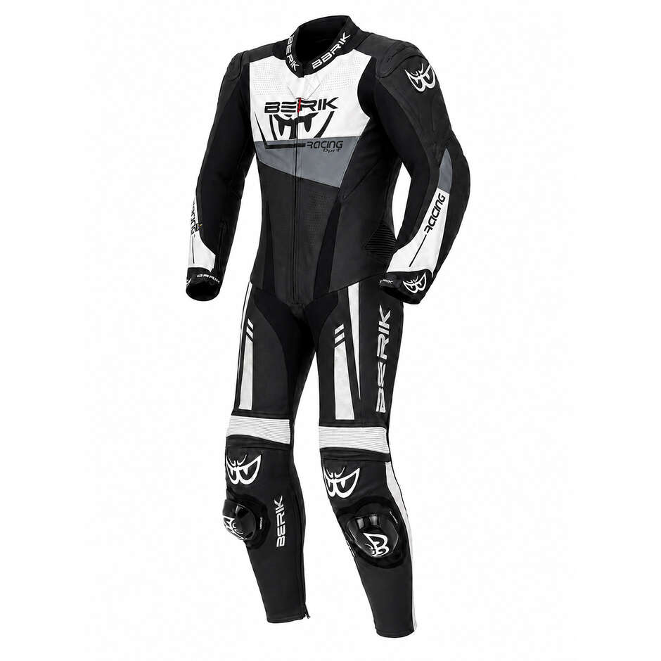 Berik 2.0 LS1-251390 Professioneller Motorrad-Lederanzug Schwarz Weiß