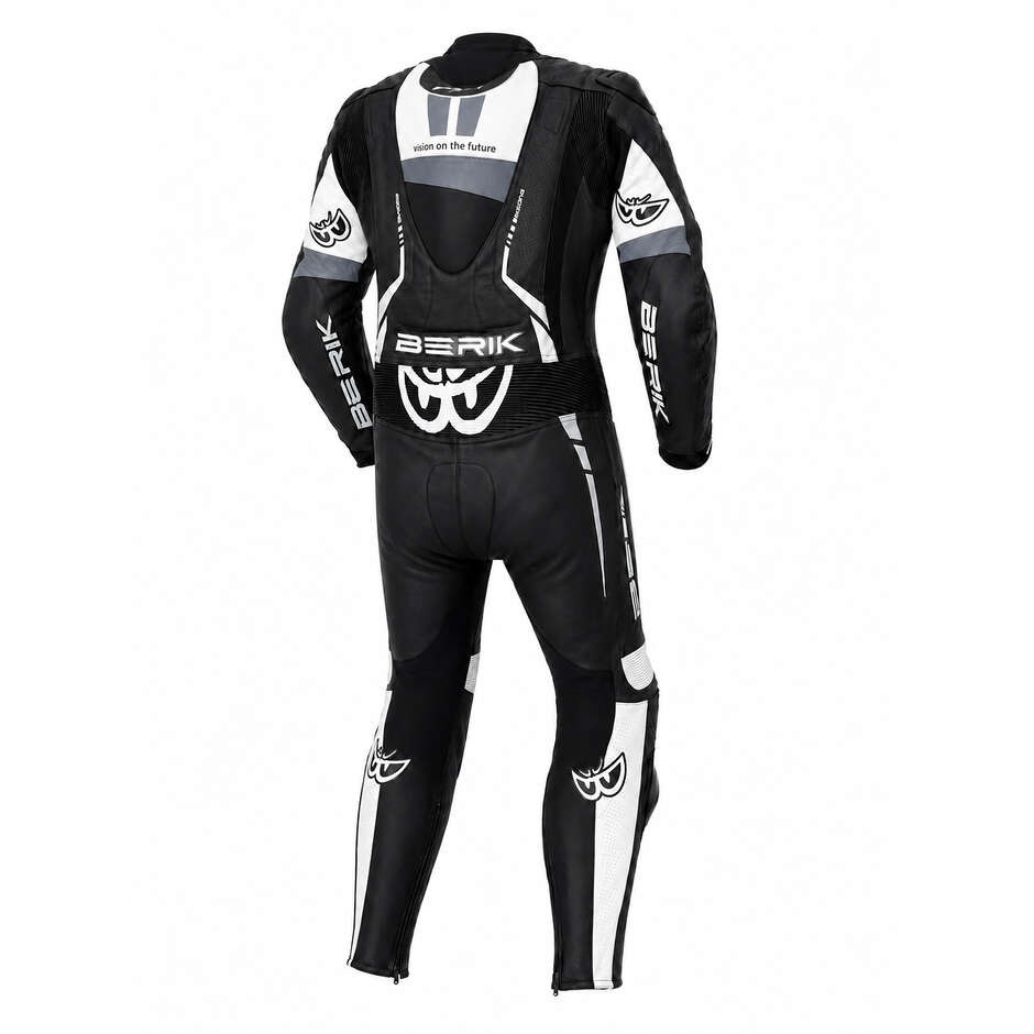 Berik 2.0 LS1-251390 Professioneller Motorrad-Lederanzug Schwarz Weiß