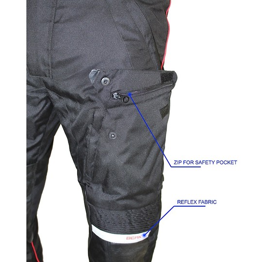 Berik 2.0 Motorcycle Technical Pants NP-183326 Raincoat Black White