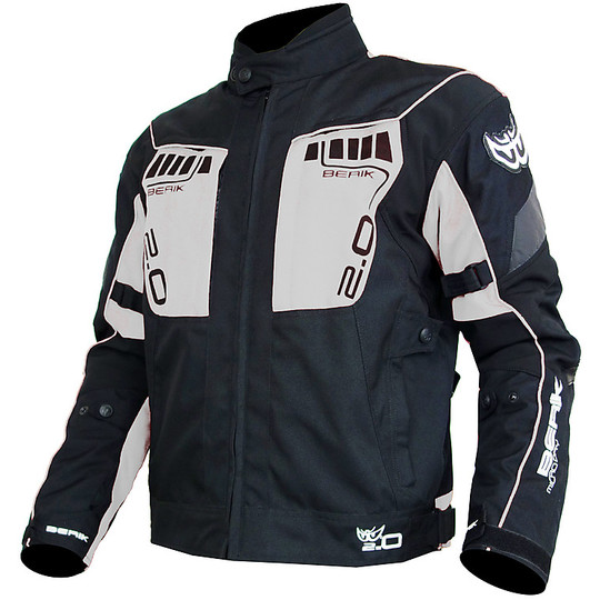 Berik 2.0 New 10505 Technical Fabric Motorcycle Jacket Blue Line Black WP