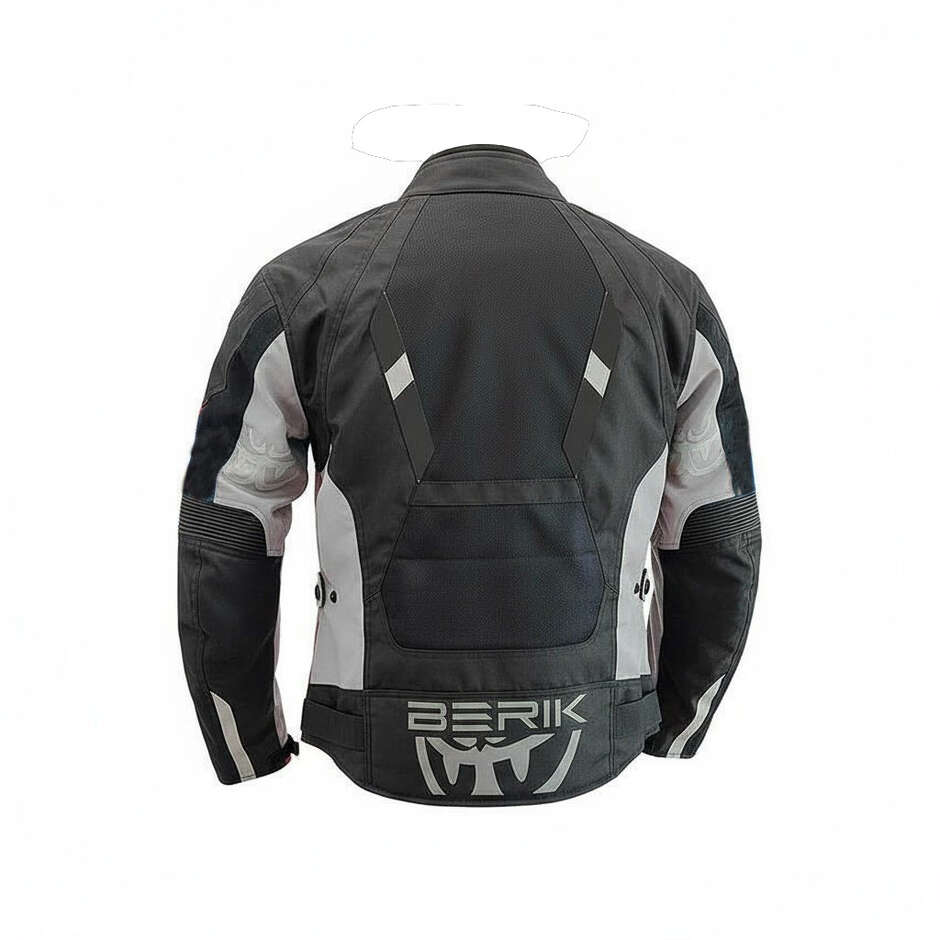 Berik 2.0 NJ-173315-IT Mesh Air Perforierte Motorradjacke Schwarz Grau