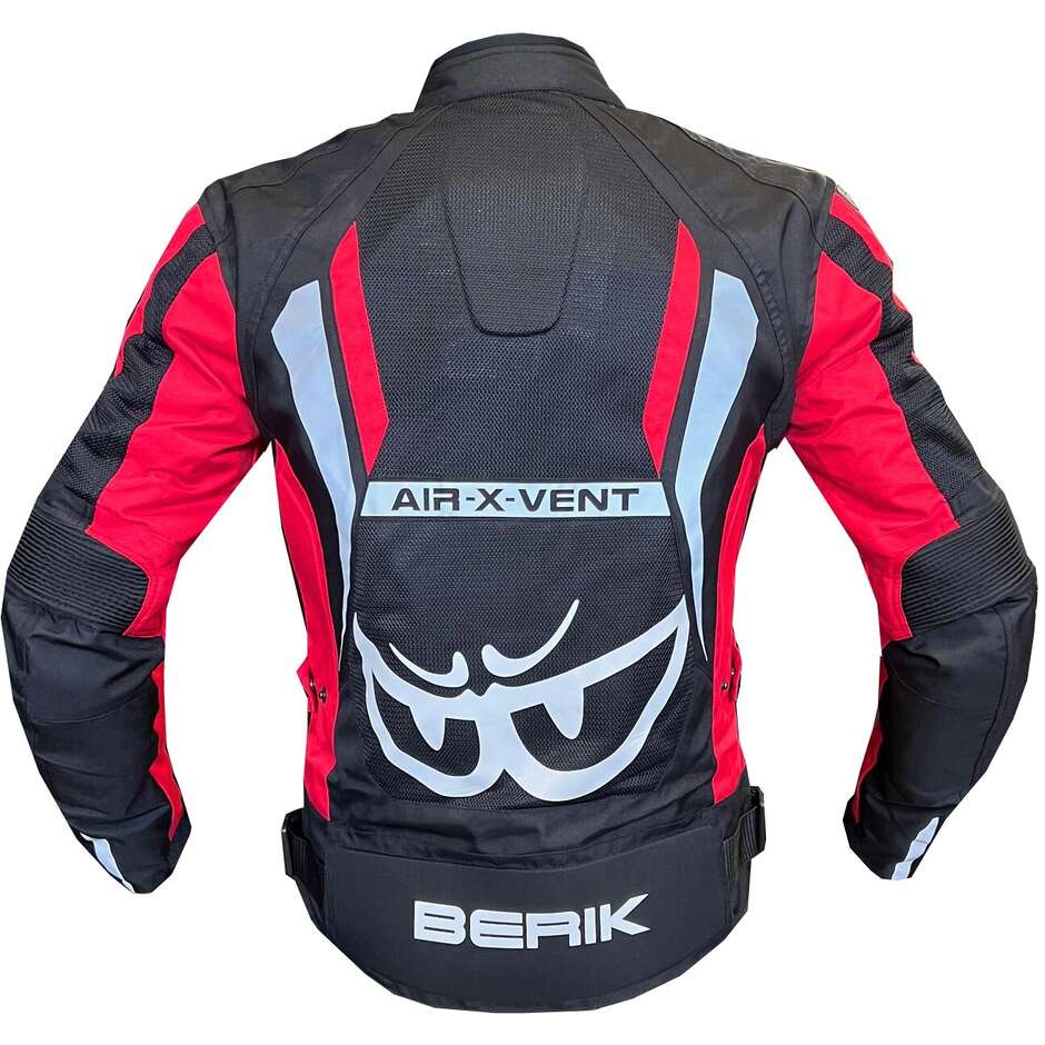 Berik 2.0 NJ-173315 Mesh Air Perforated Motorcycle Jacket Removable Black Red