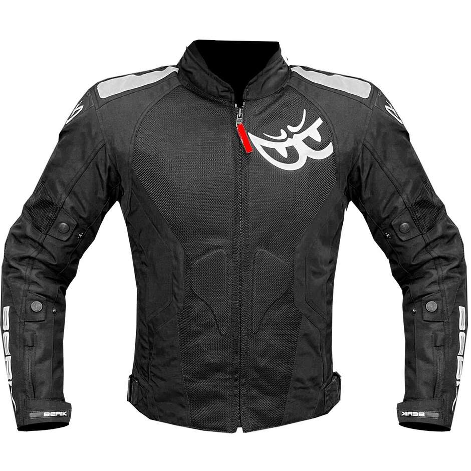 Berik 2.0 NJ-173315L Mesh Air Perforated Damen Motorradjacke mit herausnehmbarem Futter, Schwarz