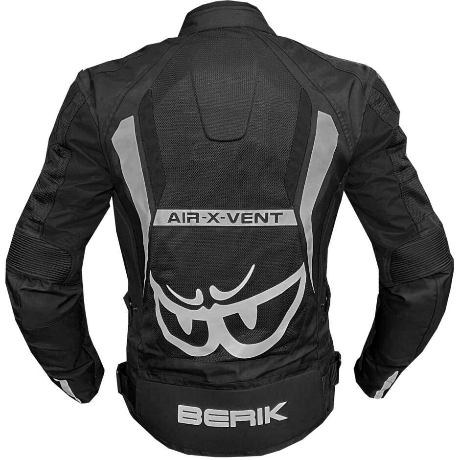 Berik 2.0 NJ-173315L Mesh Air Perforated Damen Motorradjacke mit herausnehmbarem Futter, Schwarz