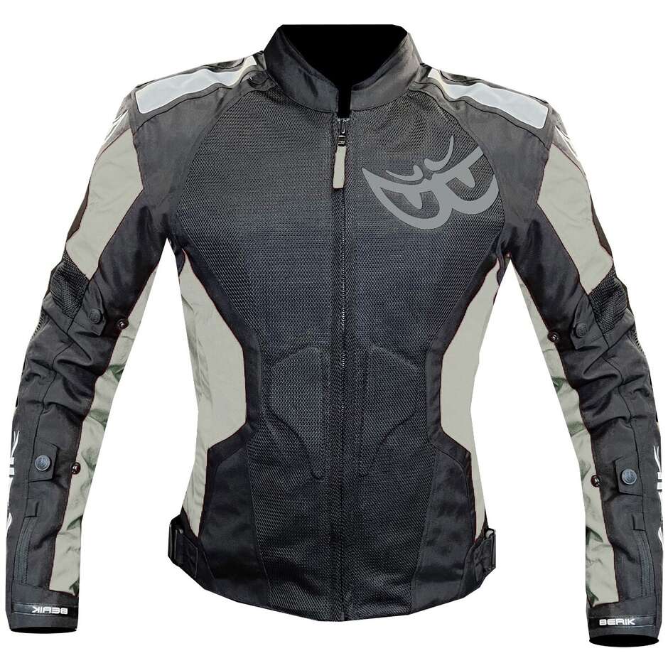 Berik 2.0 NJ-173315L Mesh Air Perforated Motorcycle Jacket Black Removable