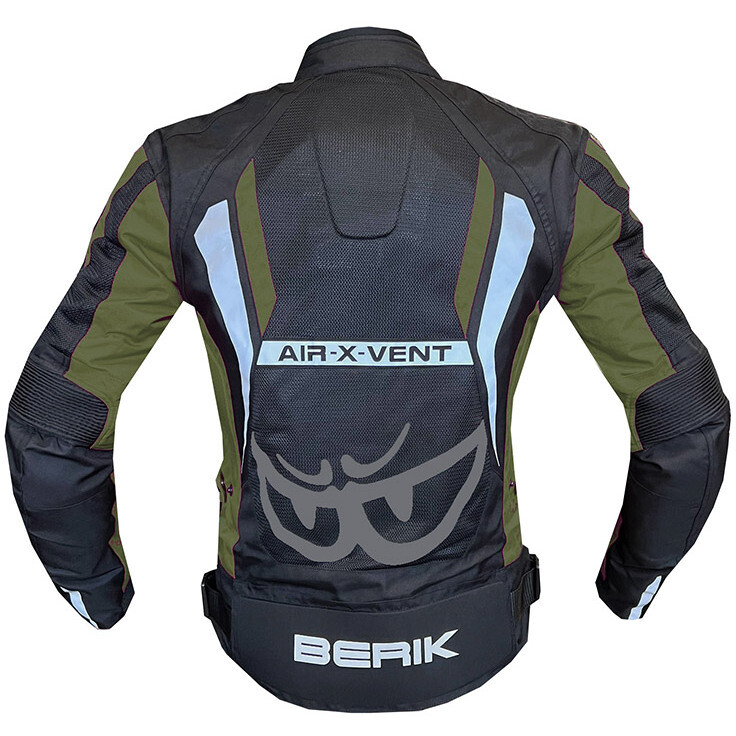 Berik 2.0 NJ-173315L Mesh Air Perforated Motorcycle Jacket Removable Black Green