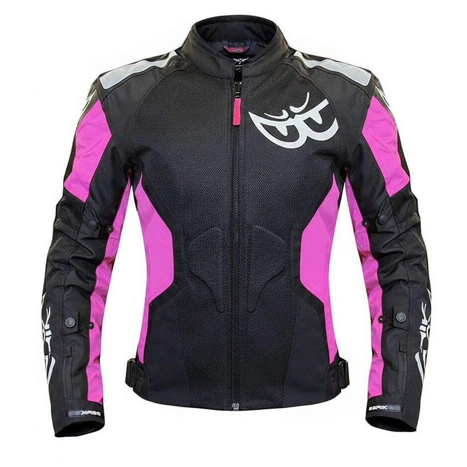Berik 2.0 NJ-173315L Mesh Air Perforated Motorcycle Jacket Removable Black Pink