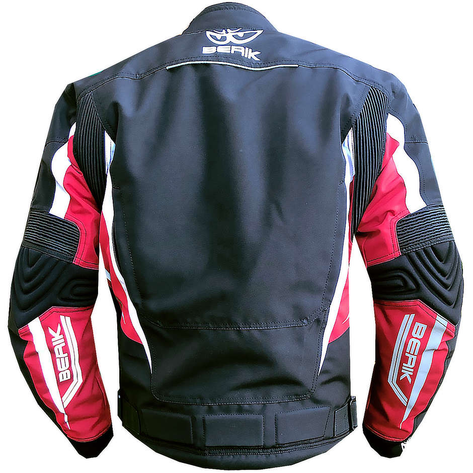 Berik 2.0 NJ-193323 WP Technical Fabric Motorcycle Jacket Black Red