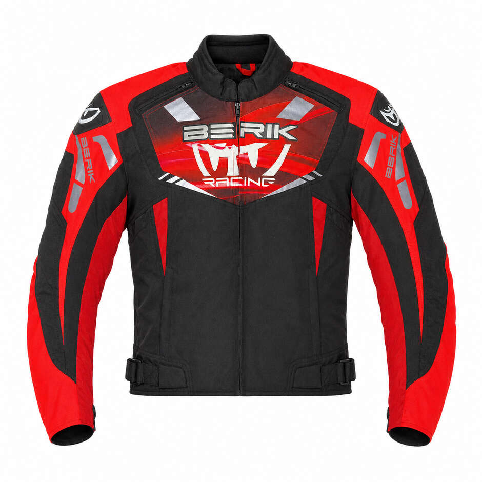 Berik 2.0 NJ-253302AU Technical Fabric Motorcycle Jacket Black Fluorescent Red Grey