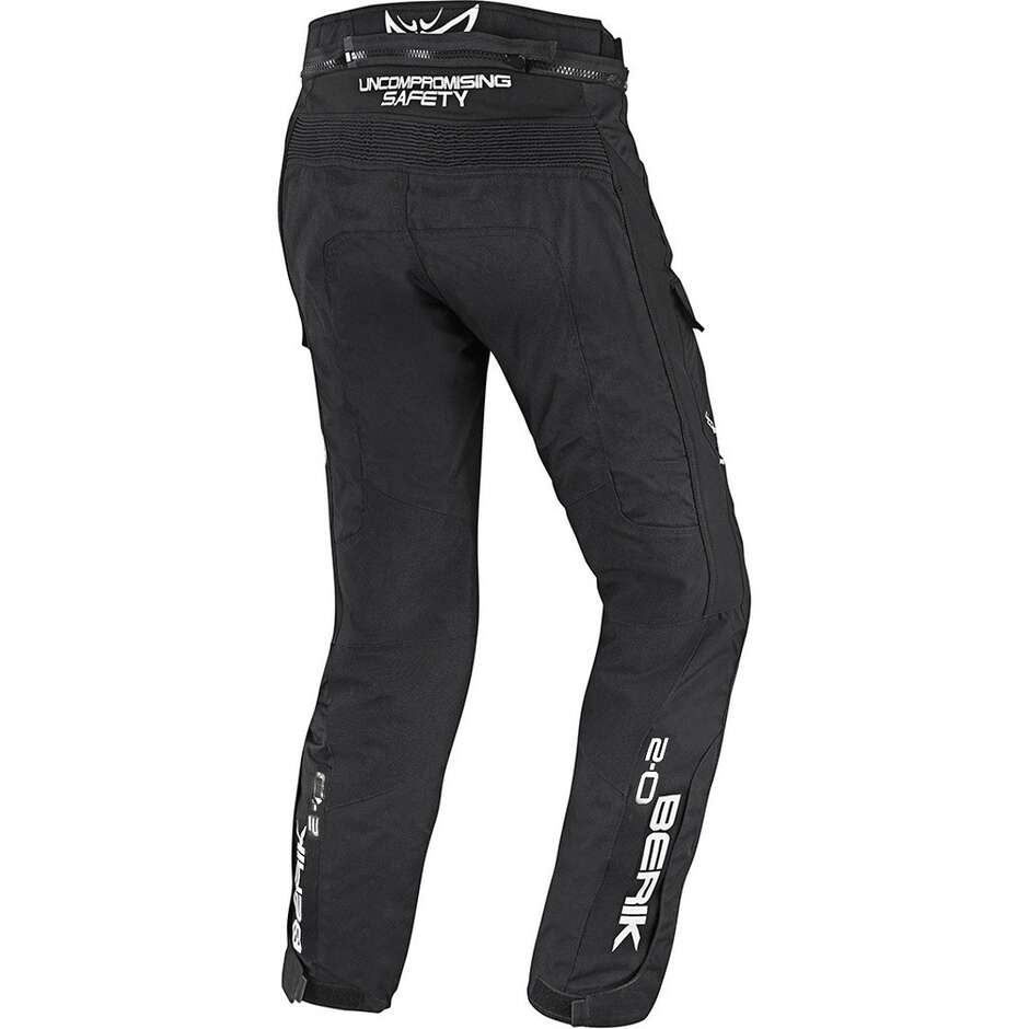 Berik 2.0 NP-10391 Cargo-Motorradhose aus technischem Gewebe, Schwarz