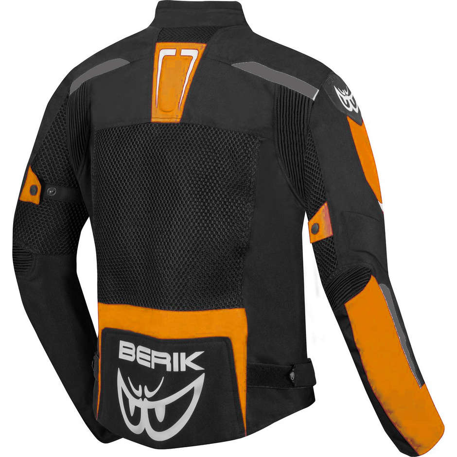 Berik 2.0 Perforated Motorcycle Jacket NJ-203305 Removable Black Orange