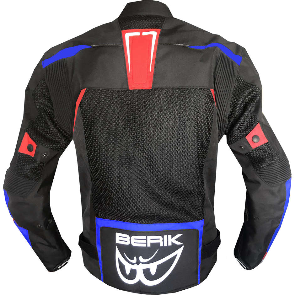 Berik 2.0 Perforated Motorcycle Jacket NJ-203305 Removable Black Red Blue