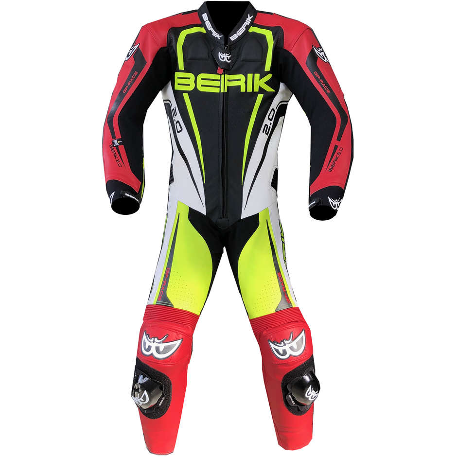 Berik 2.0 Professional Leather Motorcycle Suit Ls1-171334-BK Red White Yellow