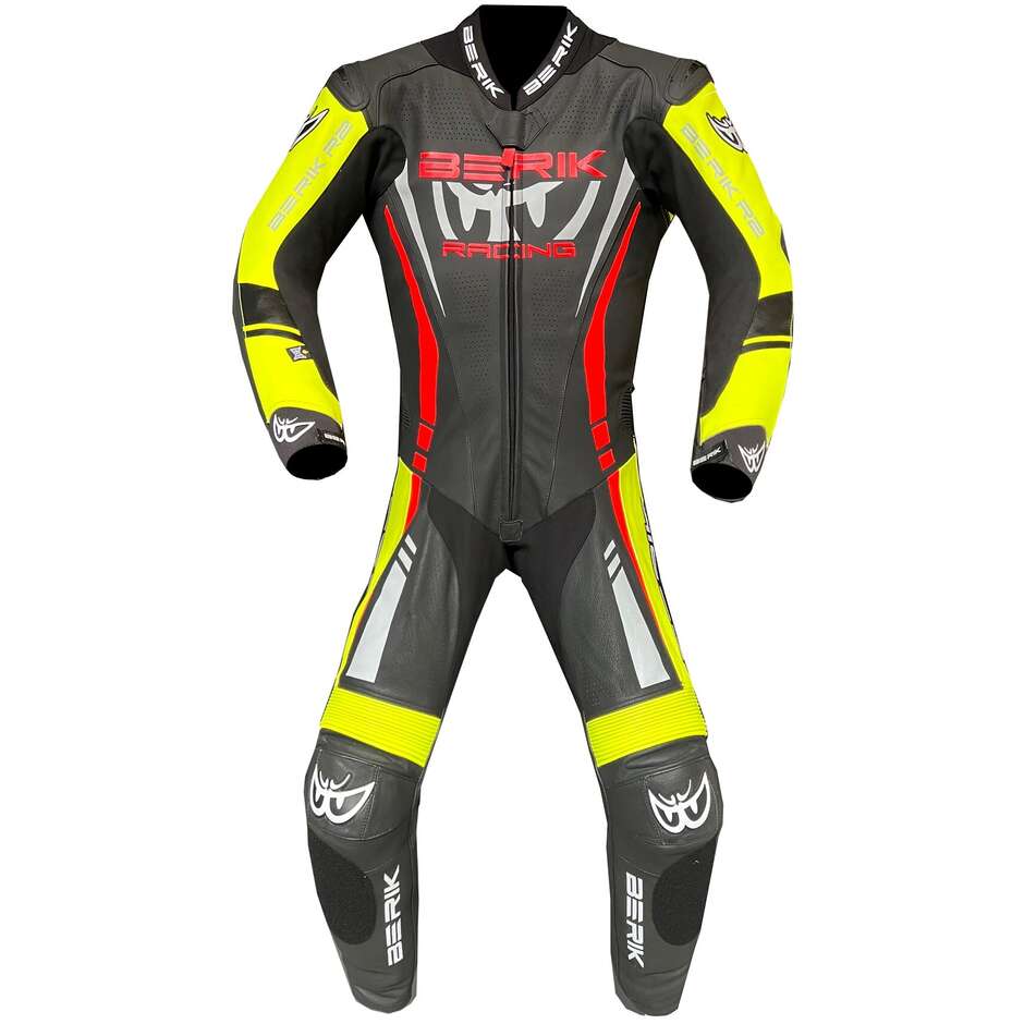 Berik 2.0 Professional Leather Motorcycle Suit Ls1-171334FR Black Red Yellow