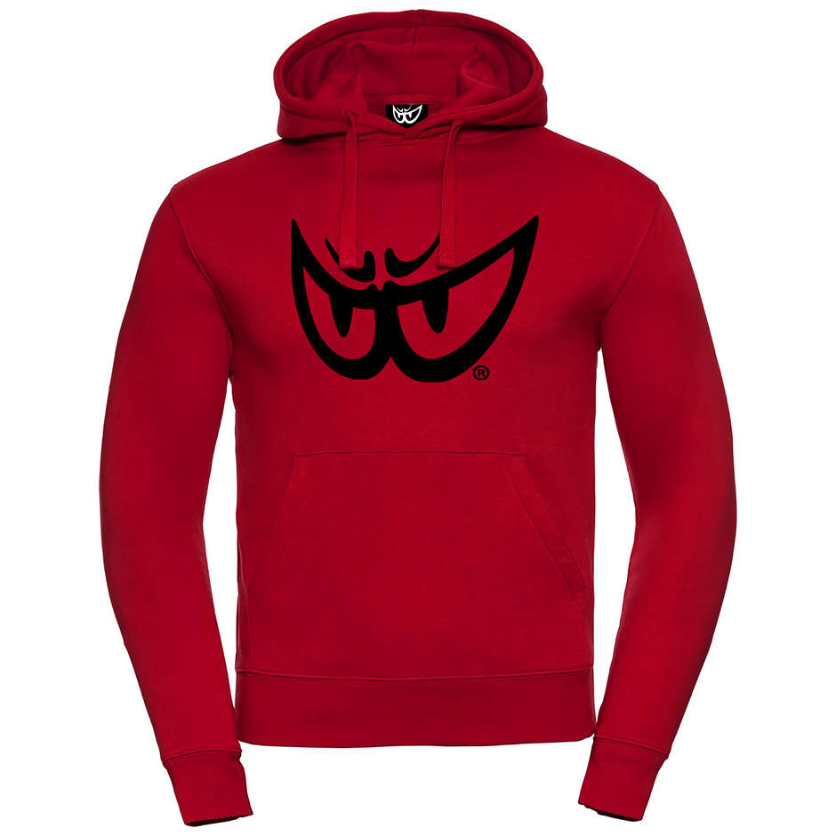 Berik 2.0 Sweatshirt mit Kapuze bedruckt rotes Logo schwarz
