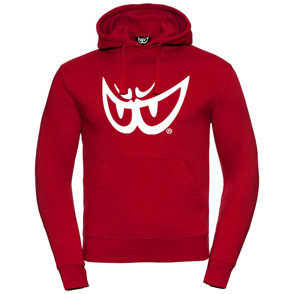 Berik 2.0 Sweatshirt mit Kapuze gedruckt rot weiß Logo