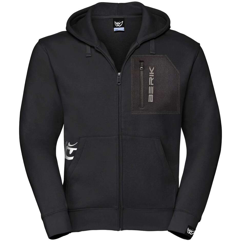 Berik 2.0 Sweatshirt mit Kapuze und Reißverschluss Schwarz Neo 3 Schwarz