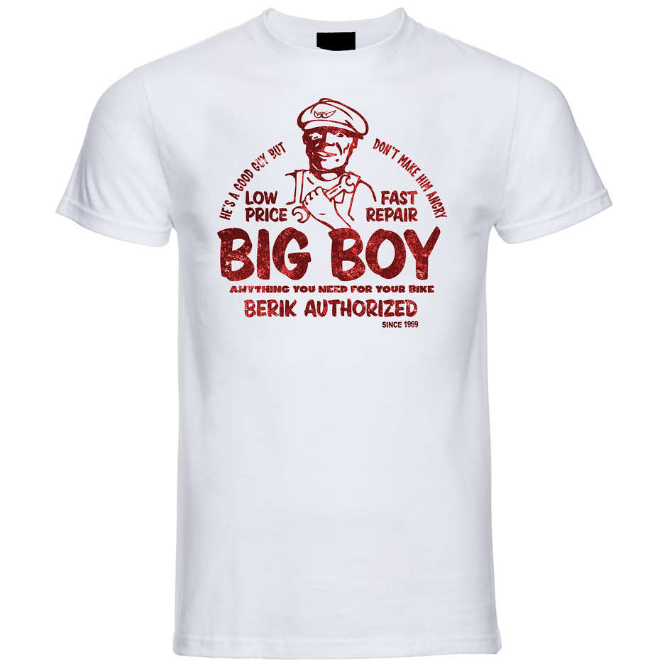 Berik 2.0 T-Shirt Weiß Big Boy Rundhalsausschnitt Rot Print