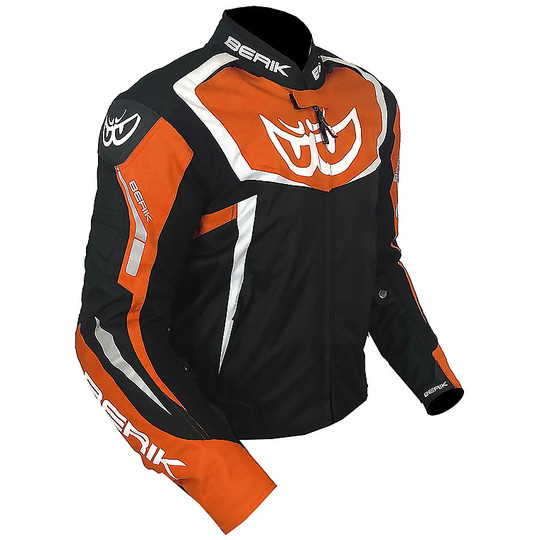 Berik 2.0 Technical Fabric Motorcycle Jacket NJ-173302 Black Orange