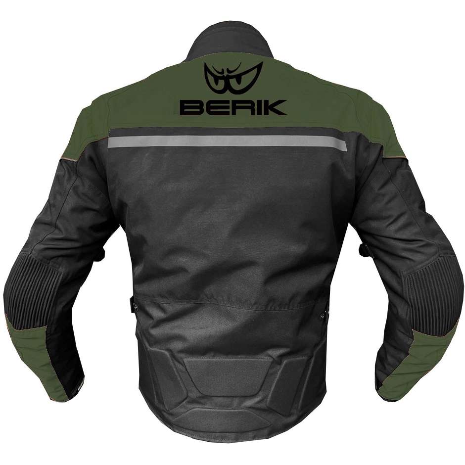 Berik 2.0 Technical Fabric Motorcycle Jacket NJ-223301 CE Black Green