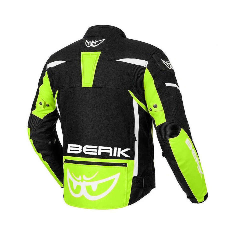 Berik 2.0 Technical Fabric Motorradjacke NJ-173302 Schwarz Gelb Fluo