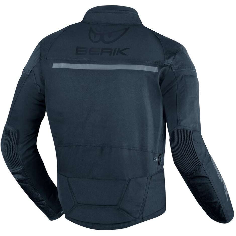 Berik 2.0 Technical Fabric Motorradjacke NJ-223301 CE Schwarz Schwarz
