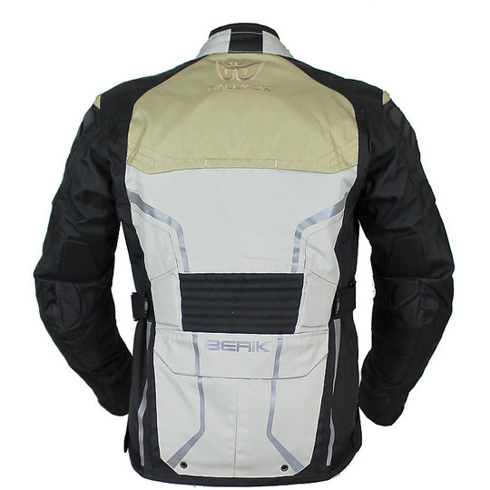 Berik 2.0 Technical Motorcycle Jacket NJ-183320 Raincoat White Black Sand