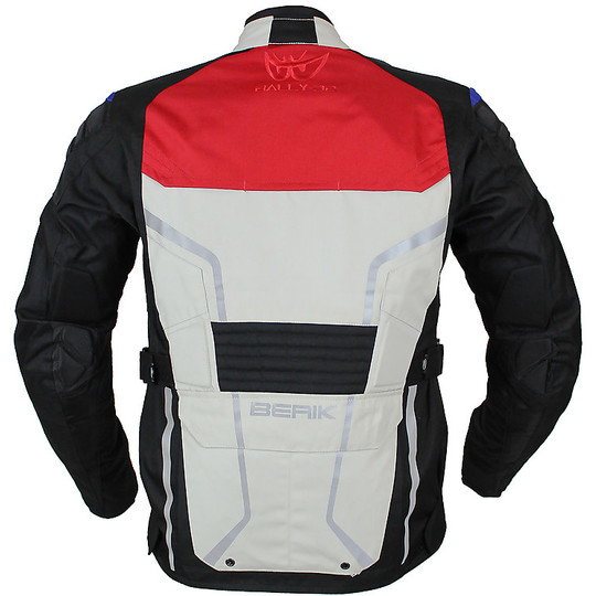 Berik 2.0 Technical Motorcycle Jacket NJ-183320 Raincoat White Blue Red