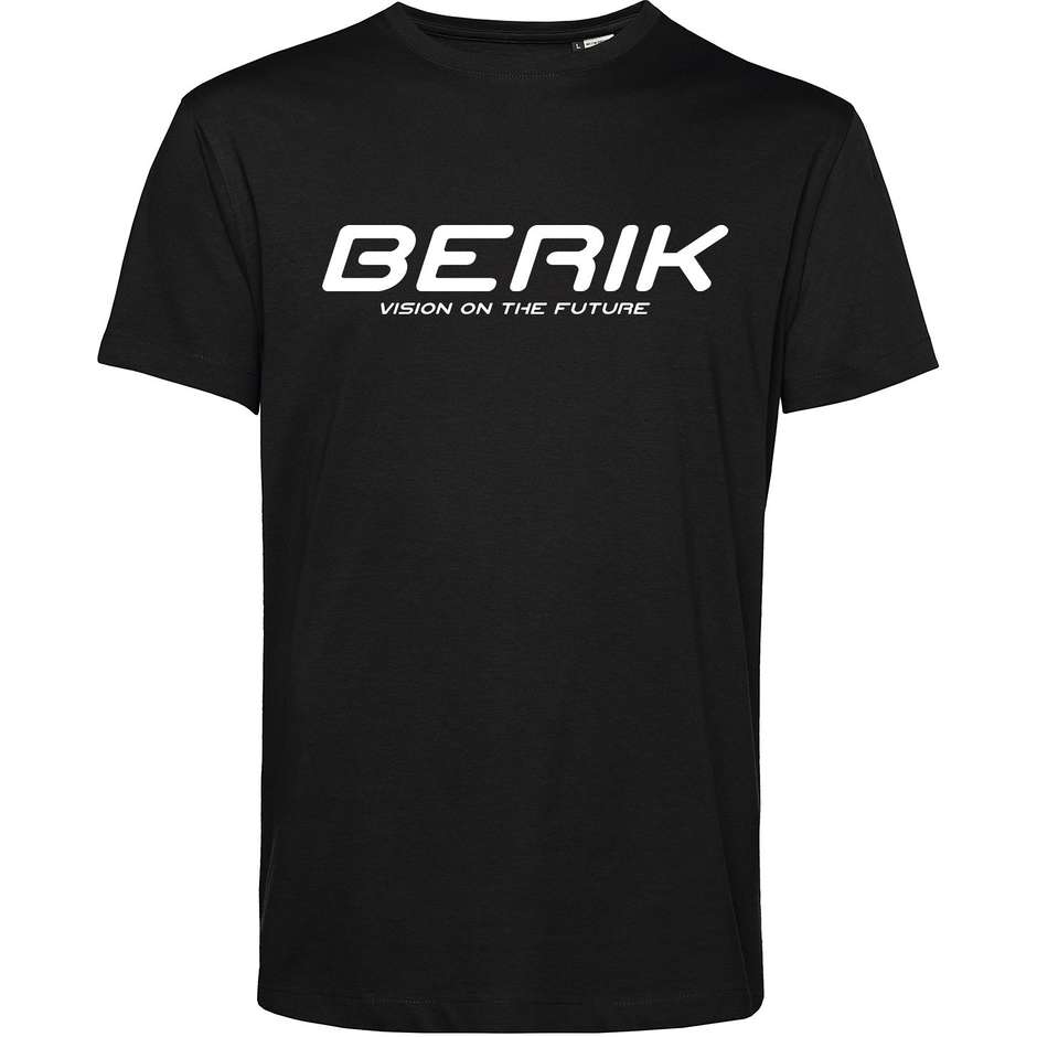 Berik 2.0 TEE T-Shirt mit Rundhalsausschnitt aus Bio-Baumwolle, schwarz, weiße Schrift