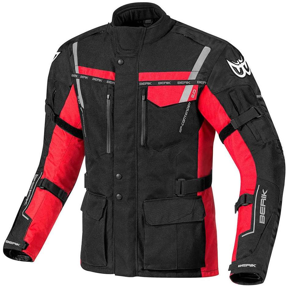 Berik 2.0 Touring Nj 173321 CE Black Red Motorcycle Fabric Jacket