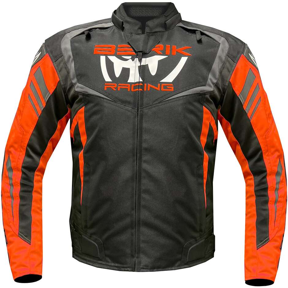Berik 2.0 Urban Microdry Technical Motorcycle Jacket Black Orange Power Race