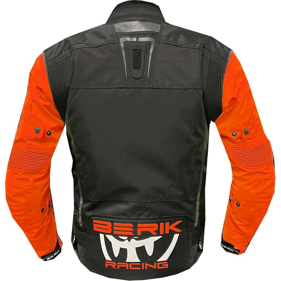 Berik 2.0 Urban Microdry Technical Motorcycle Jacket Black Orange Power Race