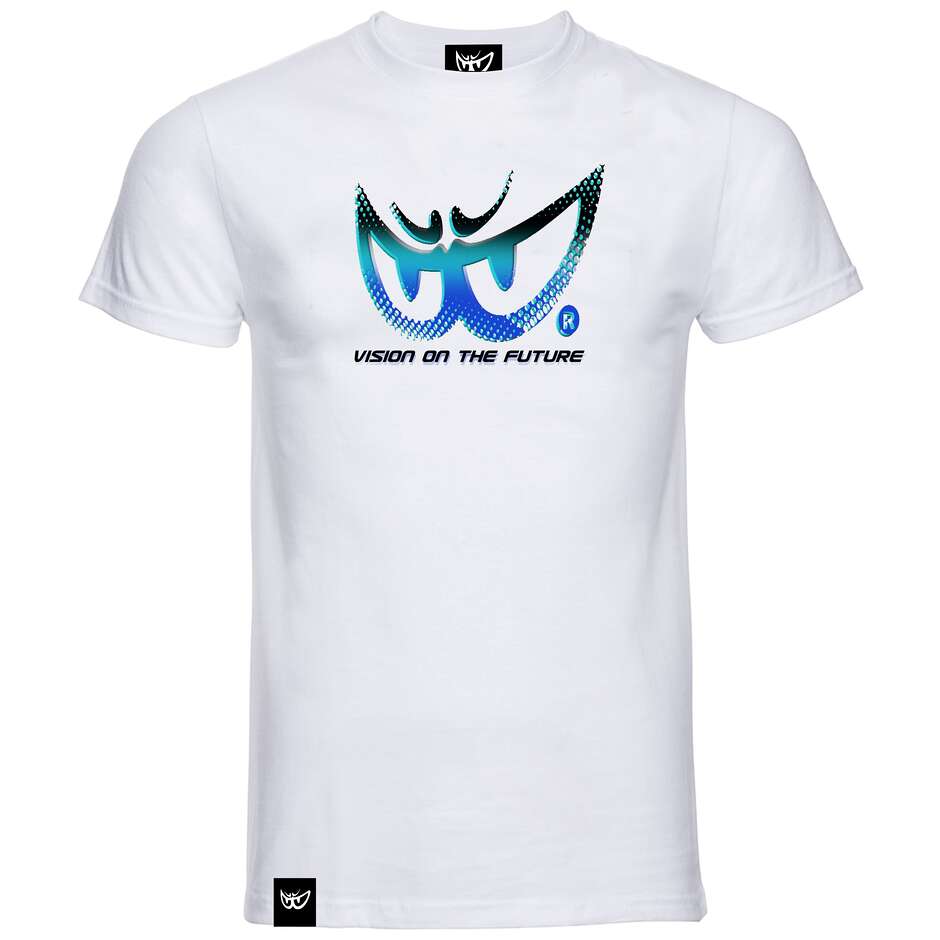 Berik 2.0 Weißes T-Shirt Berik 2025 Rundhalsausschnitt Hellblauer Druck