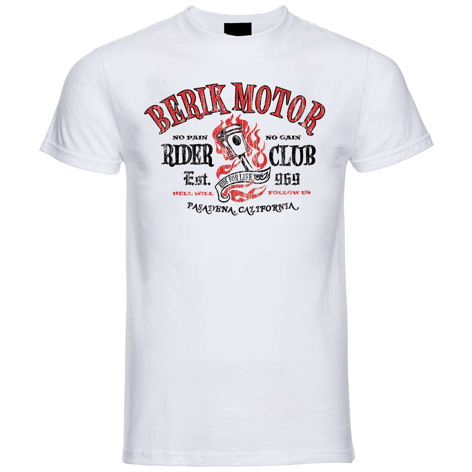 Berik 2.0 White T-Shirt Berik Motor Crewneck Red Print