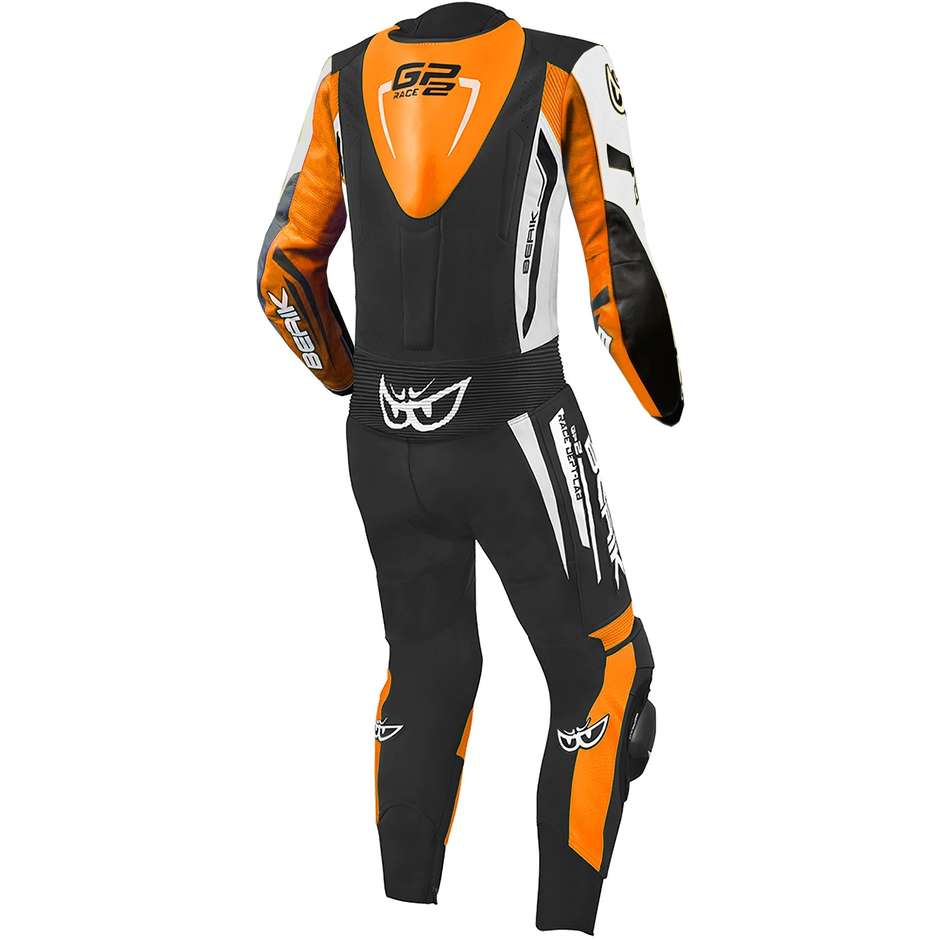 Berik 2.0 Whole Leather Motorcycle Suit Ls1-181327-BK Monza 2 Monza Black White Orange