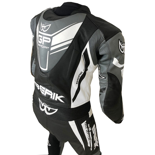 Berik 2.0 Whole Leather Professional Motorcycle Suit Ls1-181327-BK Black White