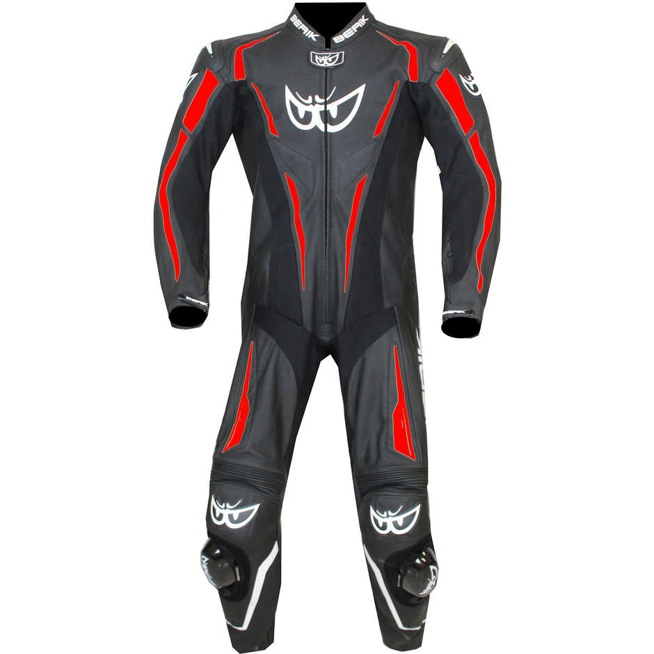 Berik 2.0 Whole Leather Professional Motorcycle Suit Ls1-191315-BK Black Red Fluo White