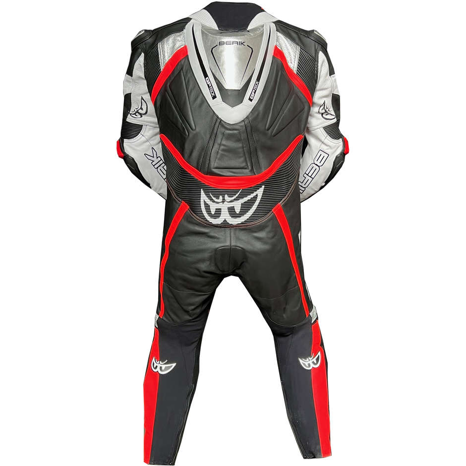 Berik 2.0 Whole Leather Professional Motorcycle Suit Ls1-9057 BK Black Silver Red Fluo White