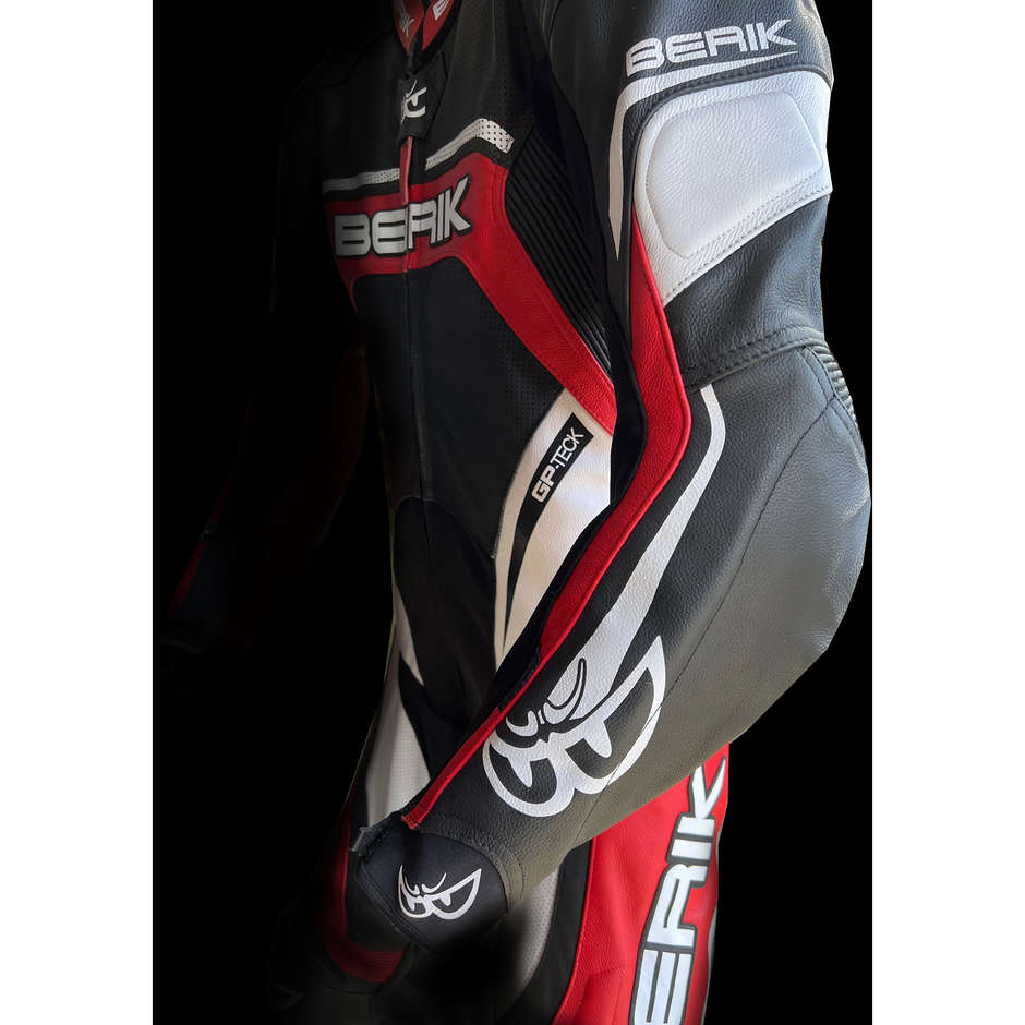 Berik 2.0 Whole Leather Professional Motorcycle Suit Ls1-9057 BK Black Silver Red Fluo White
