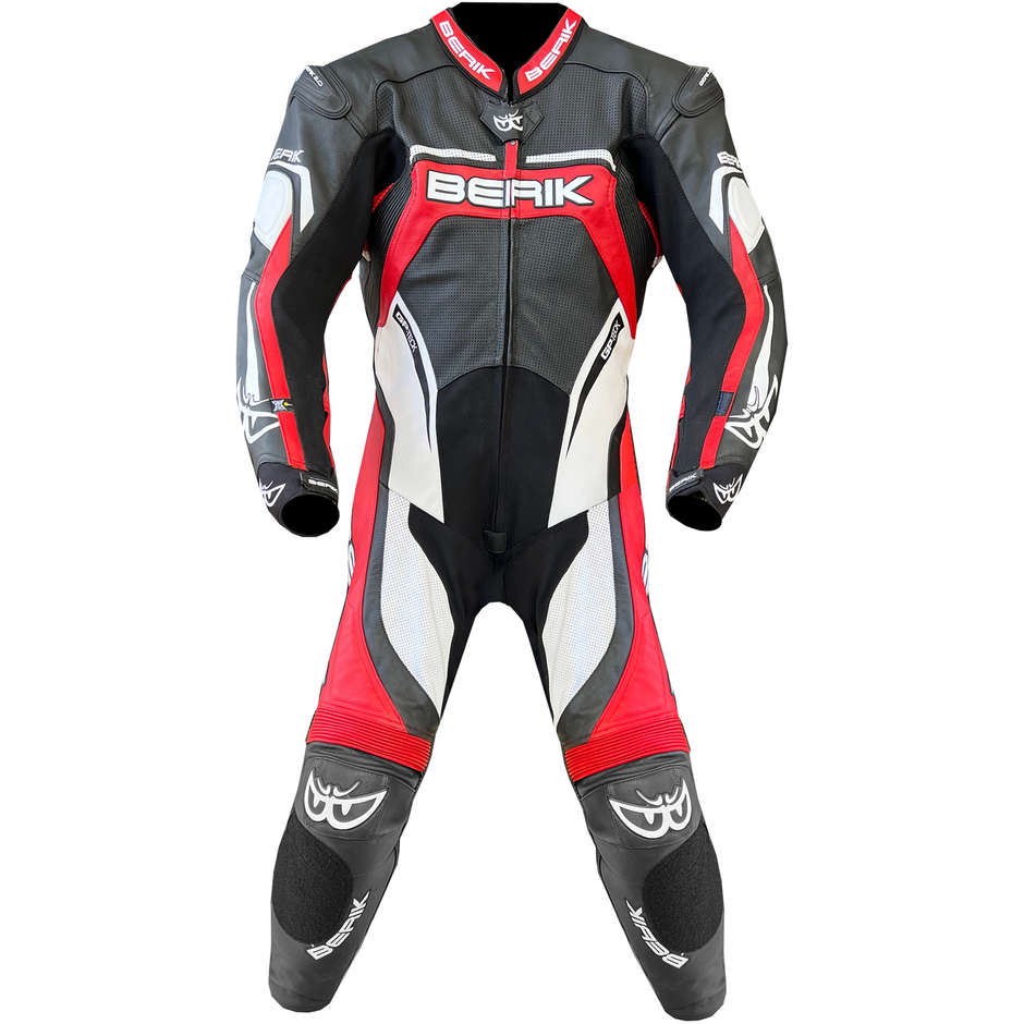 Berik 2.0 Whole Leather Professional Motorcycle Suit Ls1-9057 BK Black White Red