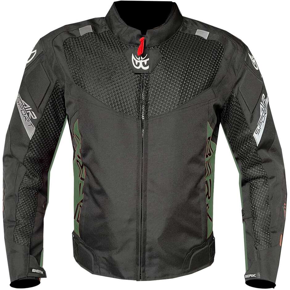 Berik 203305fr AIR Sport Perforierte Sommer-Motorradjacke Schwarz Grün