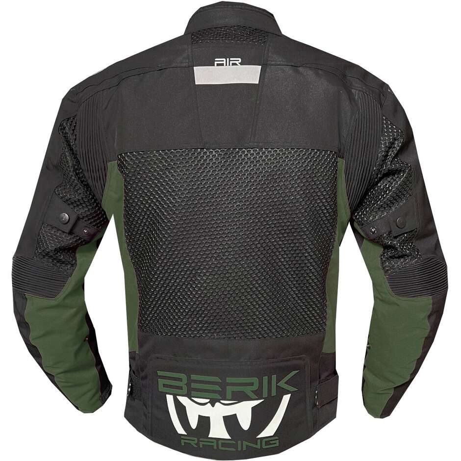 Berik 203305fr Blouson Moto Été Perforé AIR Sport Noir Vert