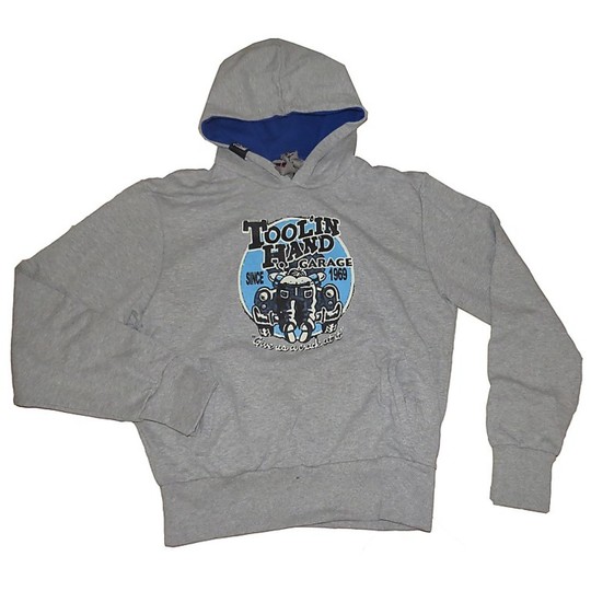 Berik Closed Hooded Sweatshirt With Printed Logo Grey