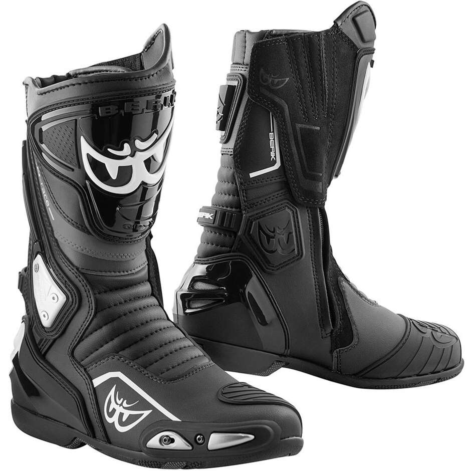 Berik Donington 1563-BK Schwarze Racing-Motorradstiefel