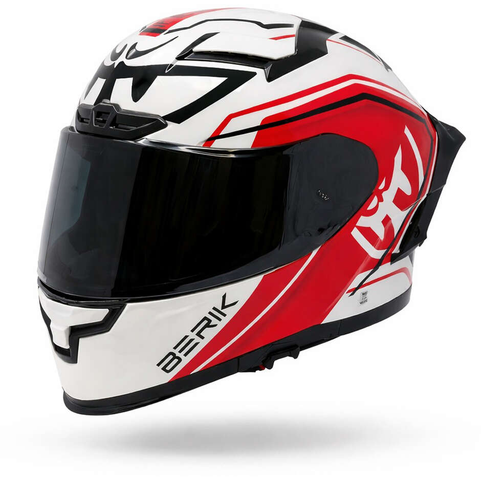 Berik FF871 Racing Integralhelm mit Doppelvisier, Schwarz/Rot